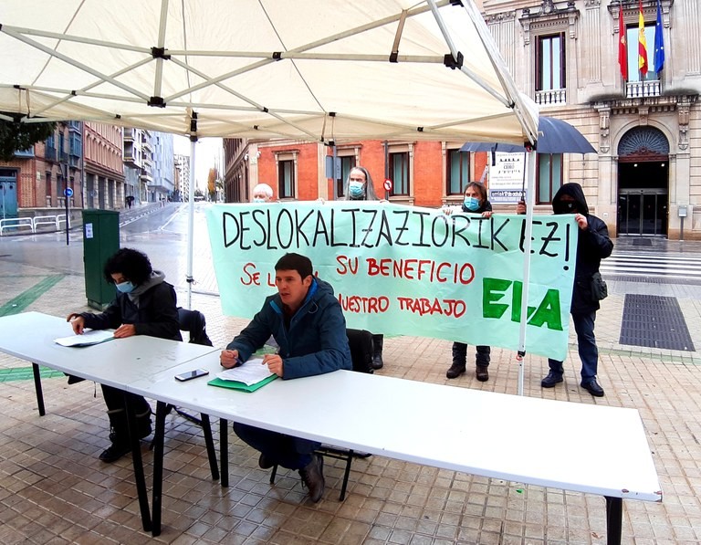 Lantegiak Nafarroatik atera nahi dituzten enpresak diru laguntzak itzultzera legez behartzeko eskatu du ELAk
