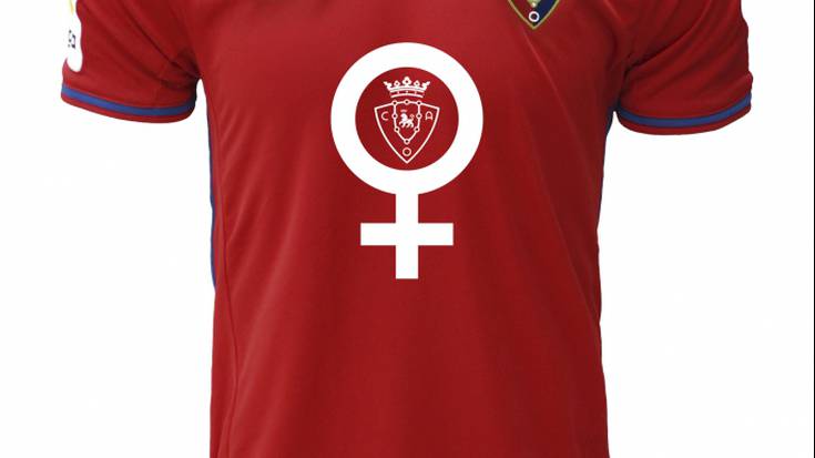 Sinbolo feminista eramanen du Osasunak elastikoan, asteleheneko euskal derbian