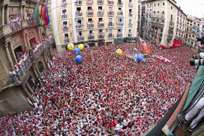 Duguna, gaitariak, Amudisna, San Juan de Dios ospitalea eta Nafarroako Euskal Pilota Federazioa, txupinazoa botatzeko hautagai