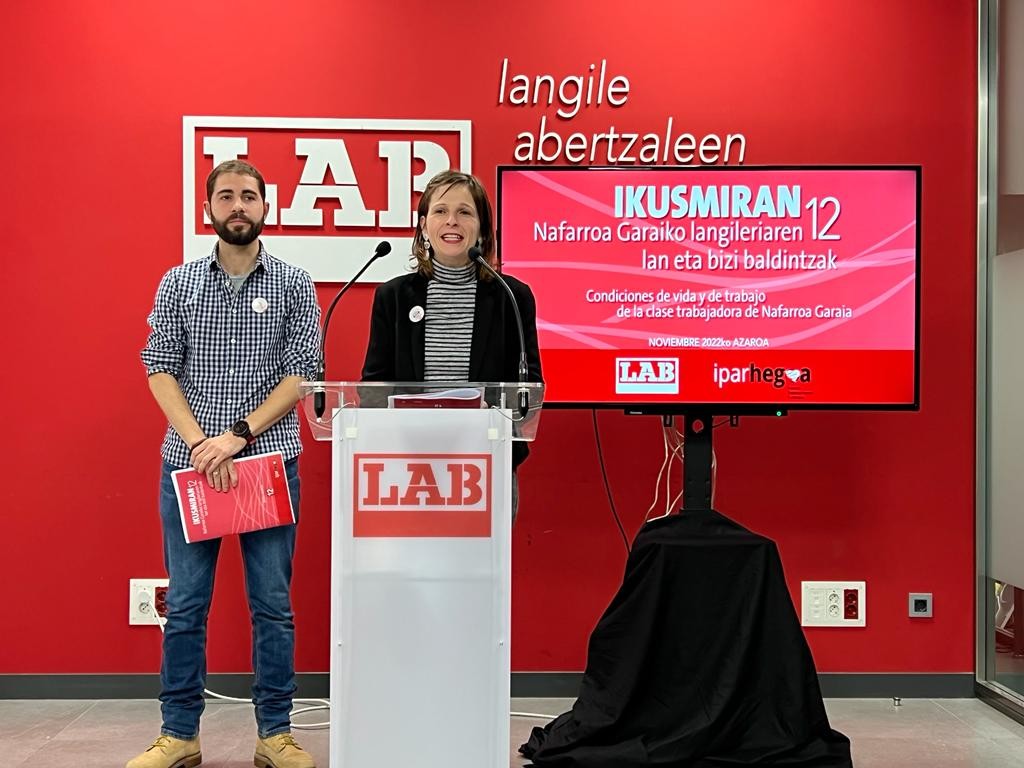 Nafarroako bi langiletik bat prekaritate egoeran bizi dela salatu du LABek