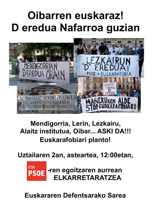 Oibarren euskaraz. D eredua Nafarroa guzian!