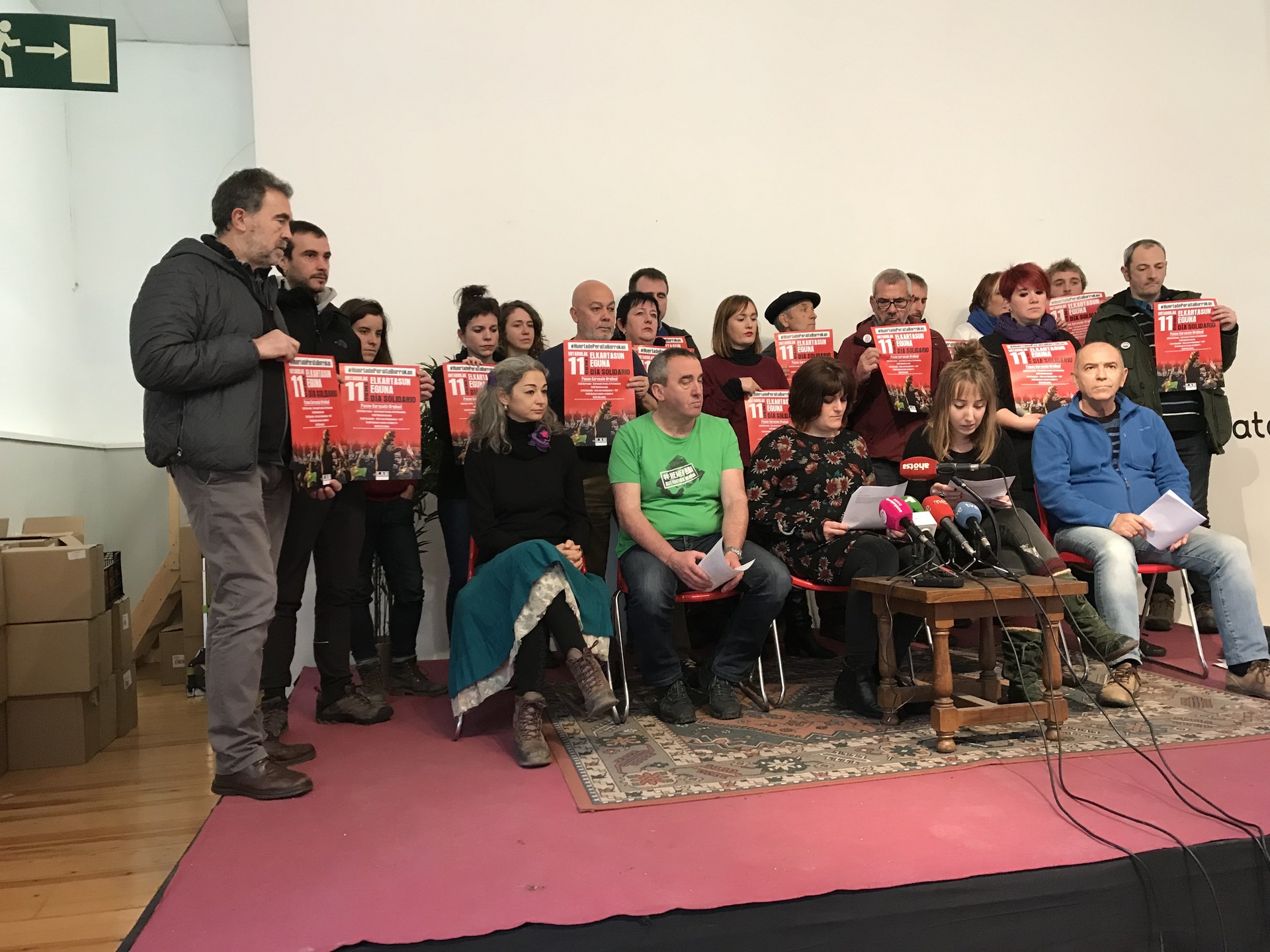 Huerta de Peraltako langileekin elkartasun jardunaldia