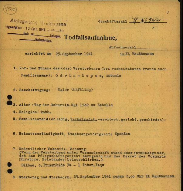 Nafarroako Gobernuak nazien eremuetara deportatu zituzten 58 nafarren errolda argitaratu du