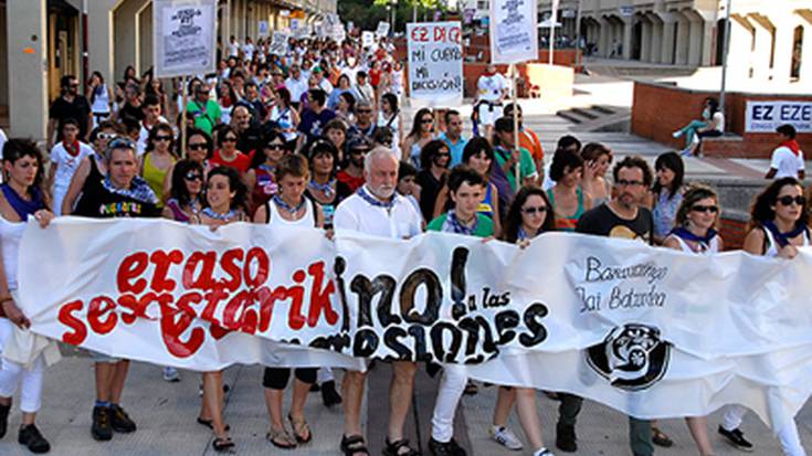 Eraso matxisten aurkako manifestazioa eginen dute gaur Barañainen