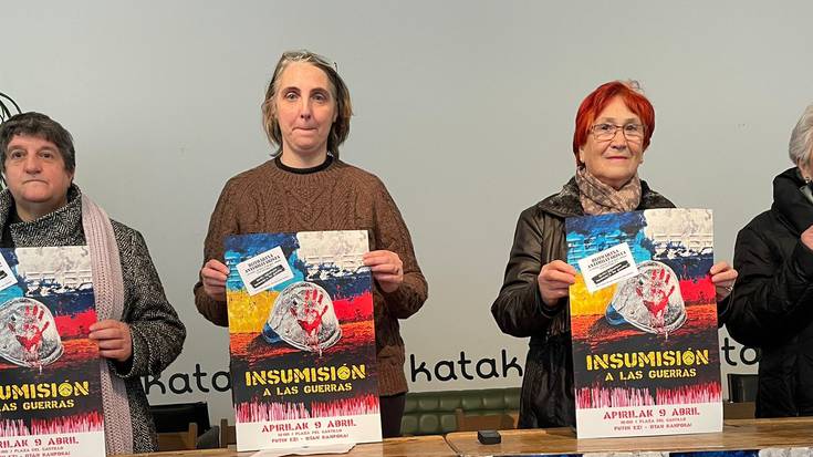 ‘Gerra guztiei intsumisioa’ leloarekin manifestazioa eginen dute larunbatean Iruñean