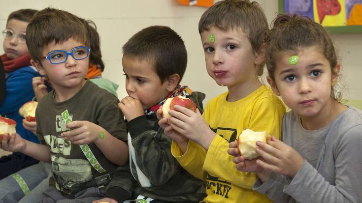 Haur Hezkuntzako 10.200 ikasle parte hartzen ari dira fruta kontsumitzeko eskola-kanpainan