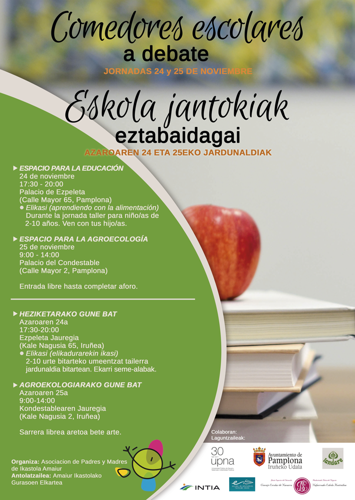 Eskolako Jantokien inguruko jardunaldiak Iruñean (azaroak 24-25)