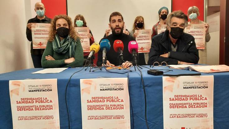 Gehiengo sindikalak osasungintza publikoaren aldeko manifestazioarekin bat egin du