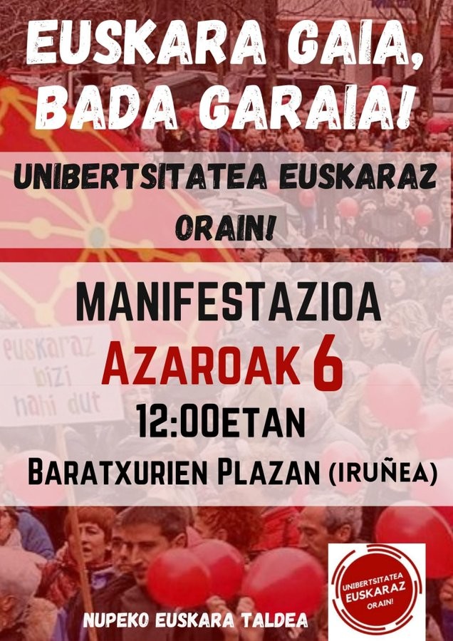 Azaroaren 6a: NUPen euskara bultzatzeko garaia