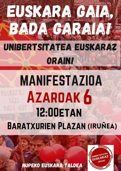 Azaroaren 6a: NUPen euskara bultzatzeko garaia