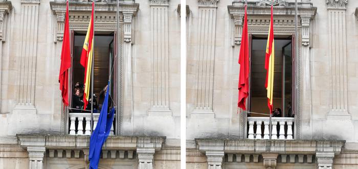 Europar Batasunaren bandera jarriko du berriz parlamentuak