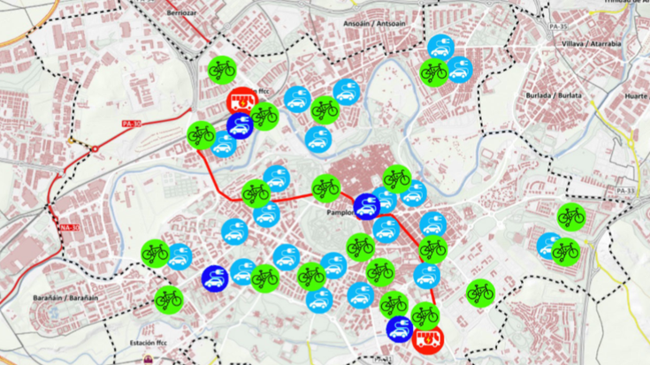 2020an Iruñeko etxebizitzen %90ak 300 metro baino gutxiagora izanen du auto elektrikoetarako kargagunea