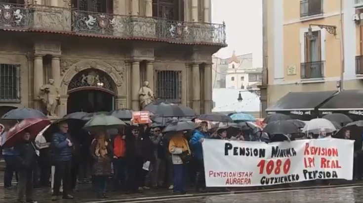 Pentsiodunek Iruñean kontzentratzen jarraituko dute, 1.080 euroko gutxieneko pentsioaren alde