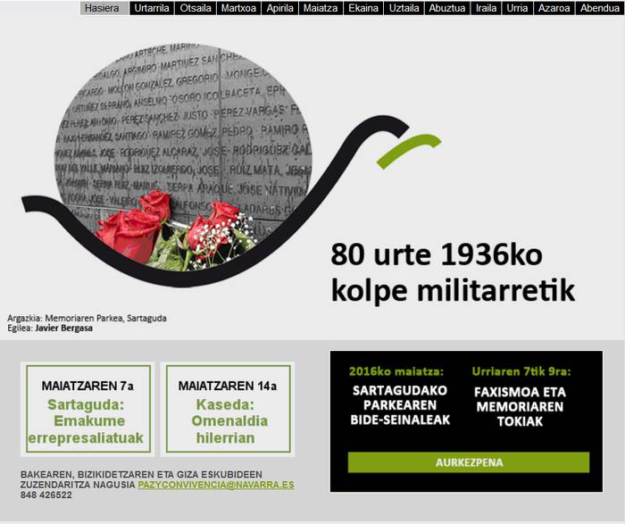1936ko kolpe militarraren 80. urteurrenaren harira webgune berezia abiatu du gobernuak
