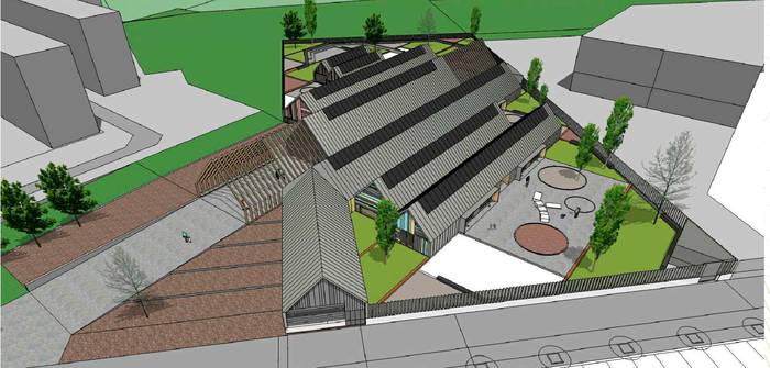 Solairu bakarra eta bi isurialdeko teilatuak izanen ditu Lezkairuko haur eskolak