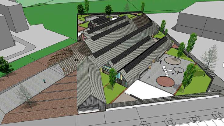 Solairu bakarra eta bi isurialdeko teilatuak izanen ditu Lezkairuko haur eskolak