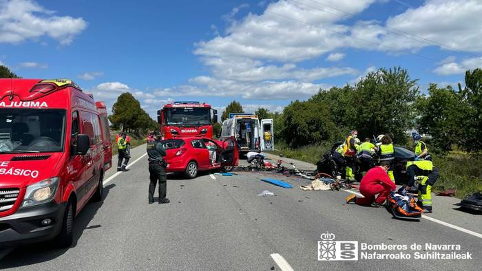 23 urteko iruindar bat hil da auto istripuz, Erriberrin