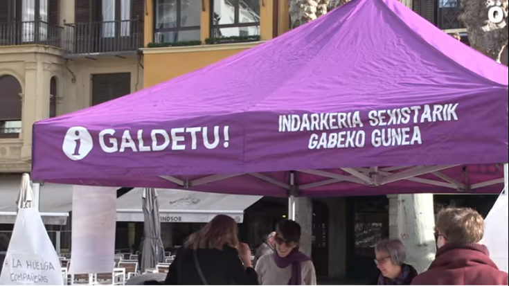 Greba feministaren inguruko informazio gunea, Gazteluko Plazan