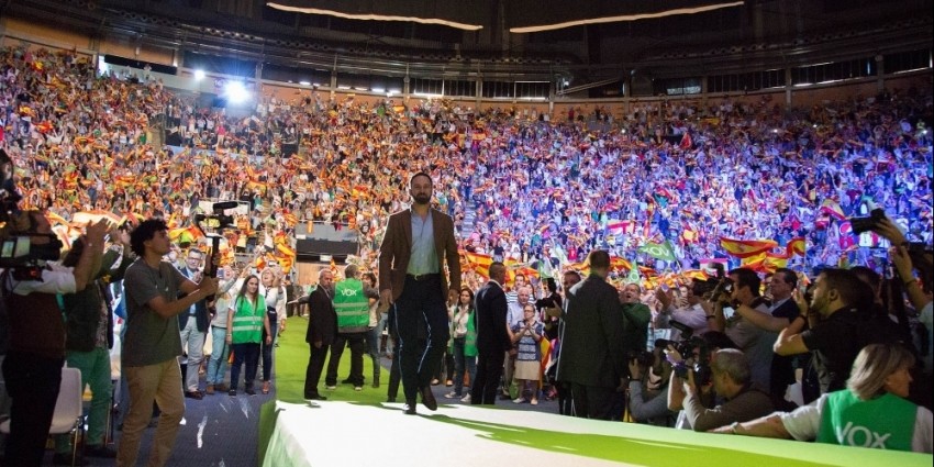 Santiago Abascal Vox-eko presidentea Iruñean izanen da heldu den astean