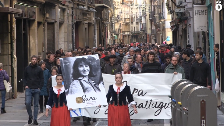 Sakabanaketaren biktima Sara Fernandez gogoratu du Alde Zaharrak