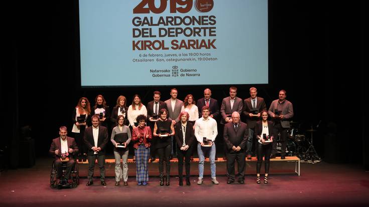 Hamabi pertsona eta erakunde saritu dituzte 2019an Nafarroako kirolaren alde aritzeagatik