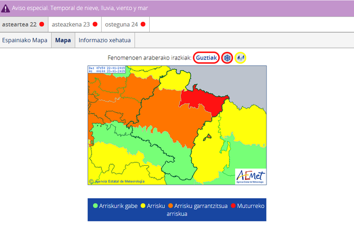 Elurteagatik "muturreko arriskua" pirinioetan