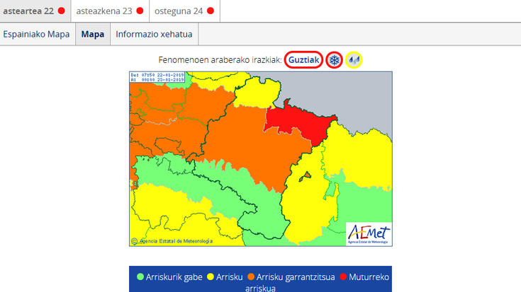 Elurteagatik "muturreko arriskua" pirinioetan