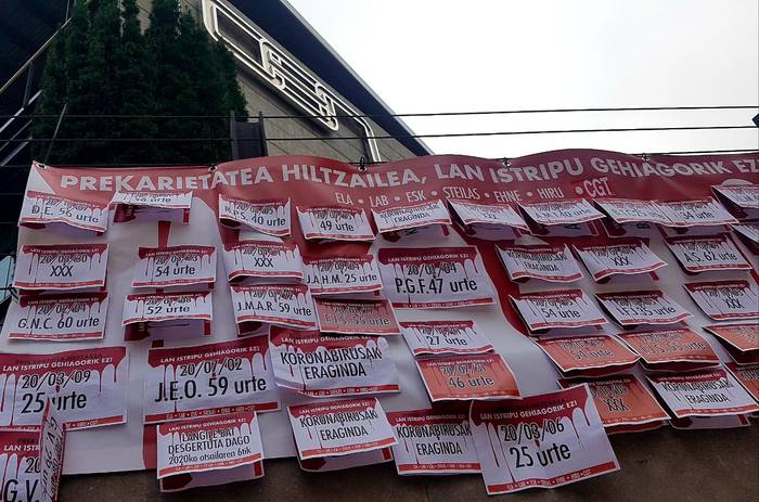 Kamioilari bat hil da lan istripuz, Orkoienen