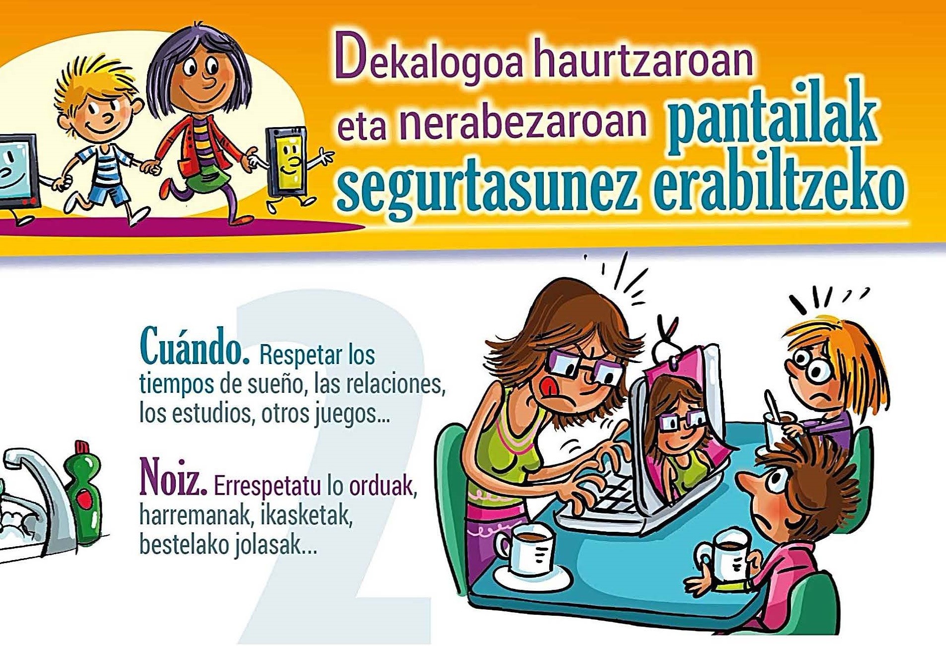 Osasun Publikoak dekalogoa egin du haurtzaroan eta nerabezaroan pantailak modu seguruan erabiltzea sustatzeko
