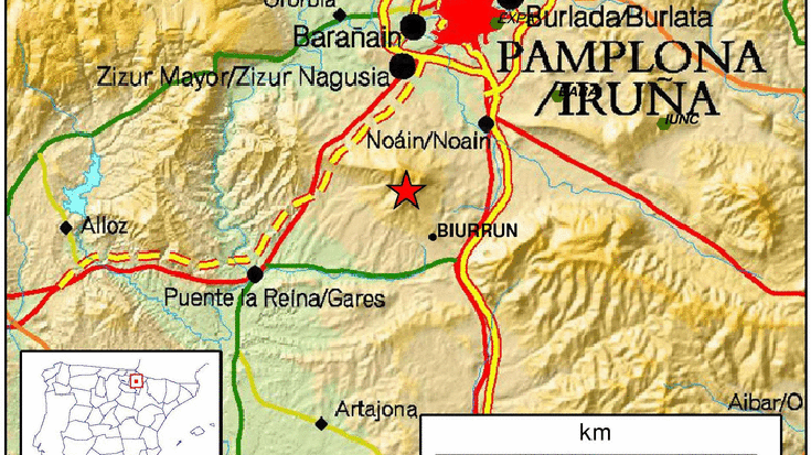 Lau lurrikara Iruñerrian azken orduetan 