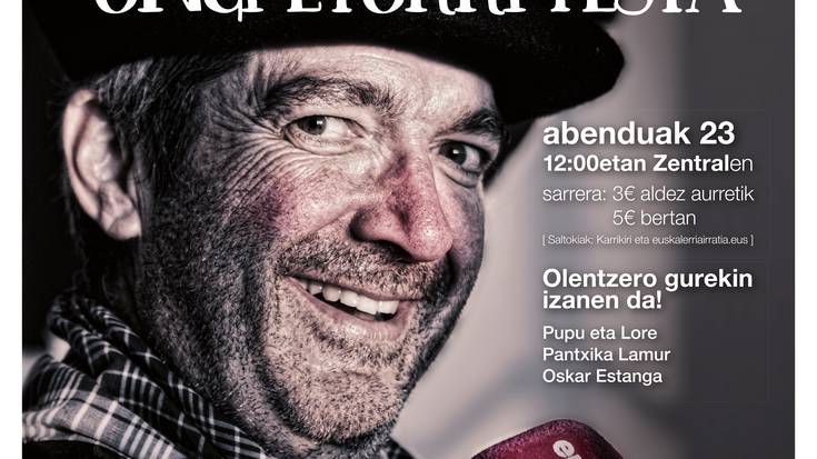 Kafe Zentral antzokia lepo beteta Olentzerori ongi etorria egiteko