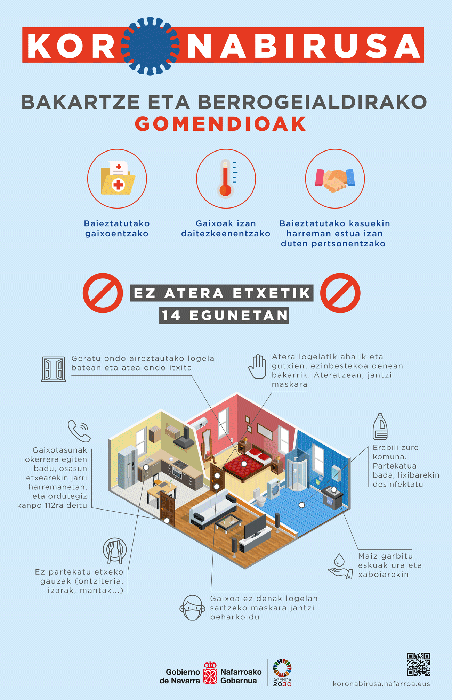 Isolamendurako eta berrogeialdirako gomendioak