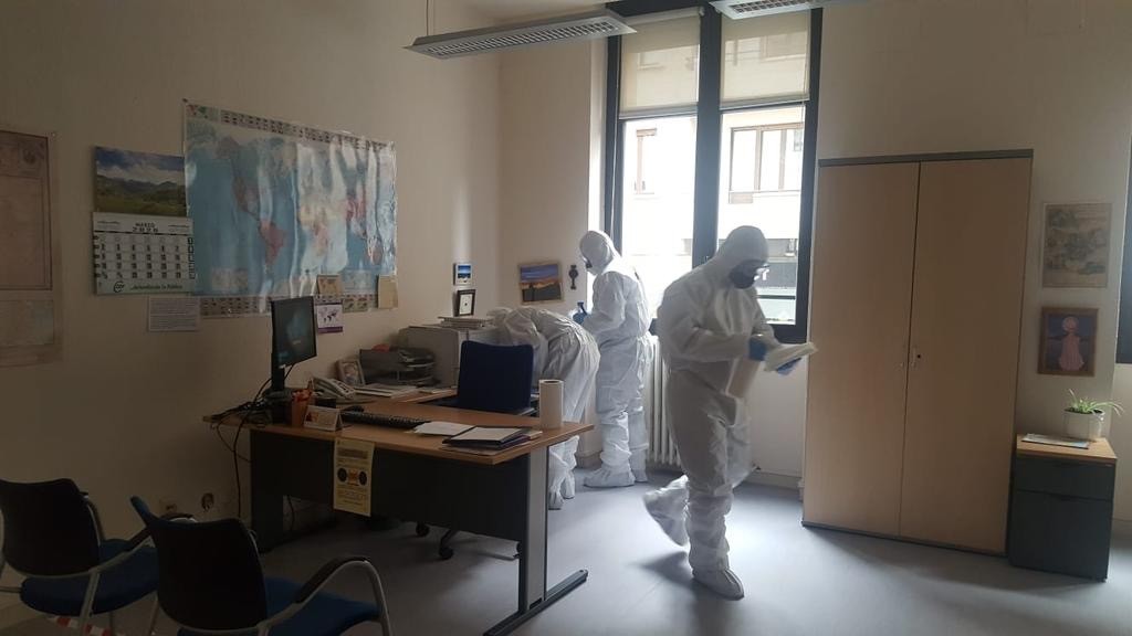 Espainiako armada Iruñera bidali dute desinfekzio lanetarako
