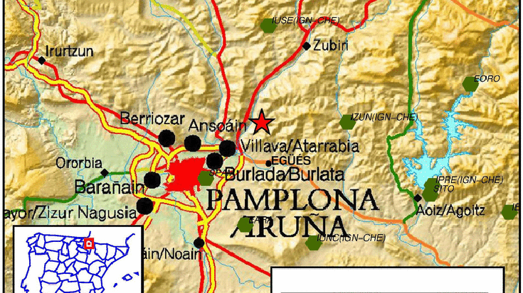 3 eta 1,5 gradu bitarteko beste lau lurrikara izan dira gaur Nafarroan
