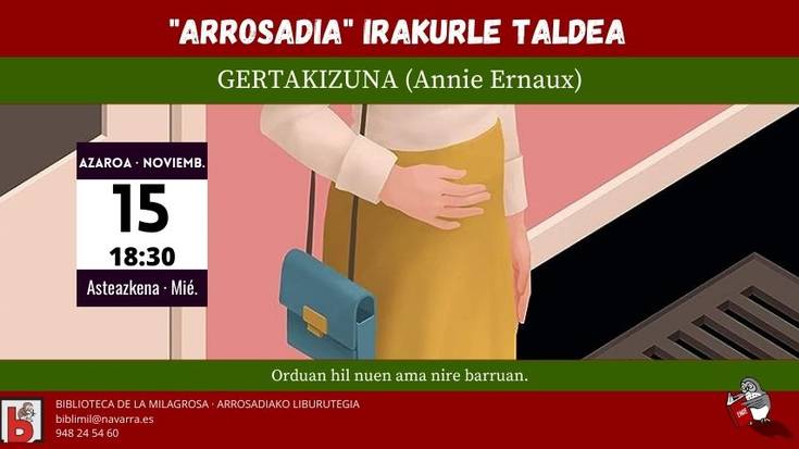 Irakurle taldea: Annie Ernauxen 'Gertakizuna'