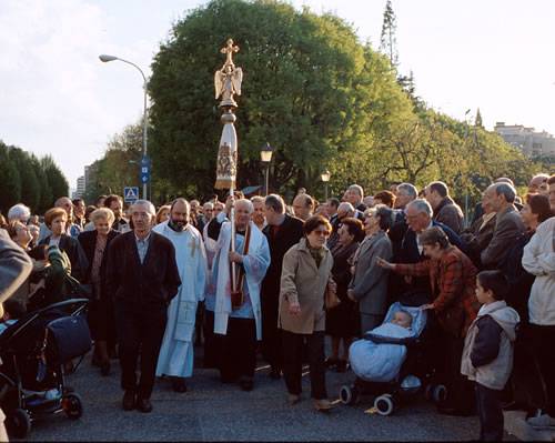Gaur arratsaldean iritsi da Aralarko aingerua Iruñera