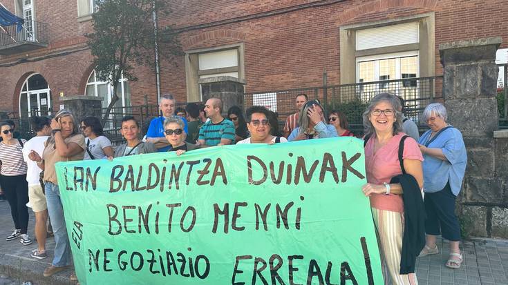 Elizondoko Benito Menni egoitzako langileek 60 greba egun bete dituzte