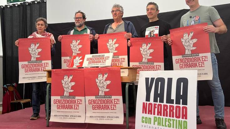 Palestinan egiten ari diren genozidioak ez duela etenik salatzeko manifestazio bateratua deitu dute Yala Nafarroak eta Gernika Palestinak