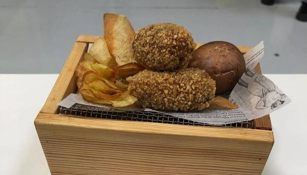Iruñazarra jatetxeko 'Croquichampi', Nafarroako kroketarik onena