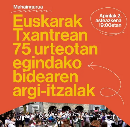 Euskarak Txantrean 75 urteotan egindako bidearen argi-itzalak
