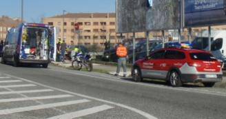 32 urteko motorzale iruindar bat larri zauritu da Galarren izandako istripu batean