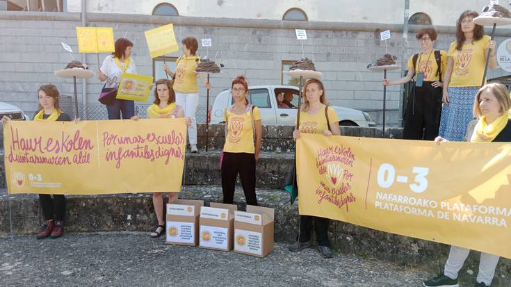 Haur eskoletako langileen aldeko 30.000 sinadura bildu dituzte