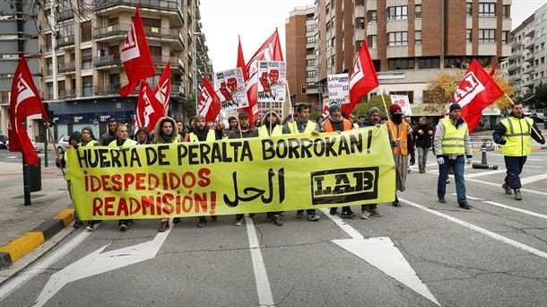 Huertas de Peraltako langileek manifestazioak eginen dituzte Iruñean eta Azkoienen