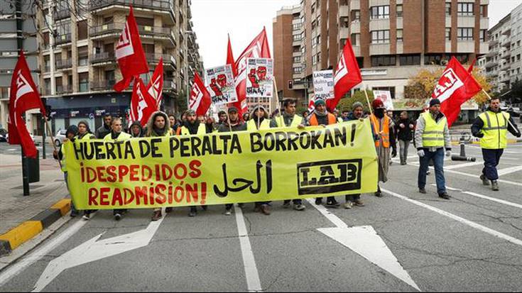 Huertas de Peraltako langileek manifestazioak eginen dituzte Iruñean eta Azkoienen