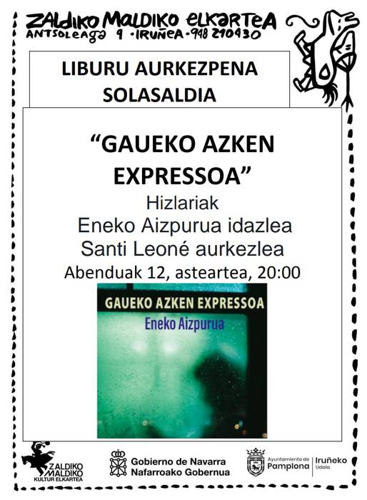 'Gaueko azken expressoa' liburuaren aurkezpena