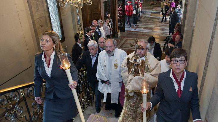 Aralarko Aingeruari harrera eginen dio Iruñeko Udalak