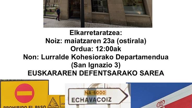 Nafarroako Gobernua: Errepideetan euskaraz!