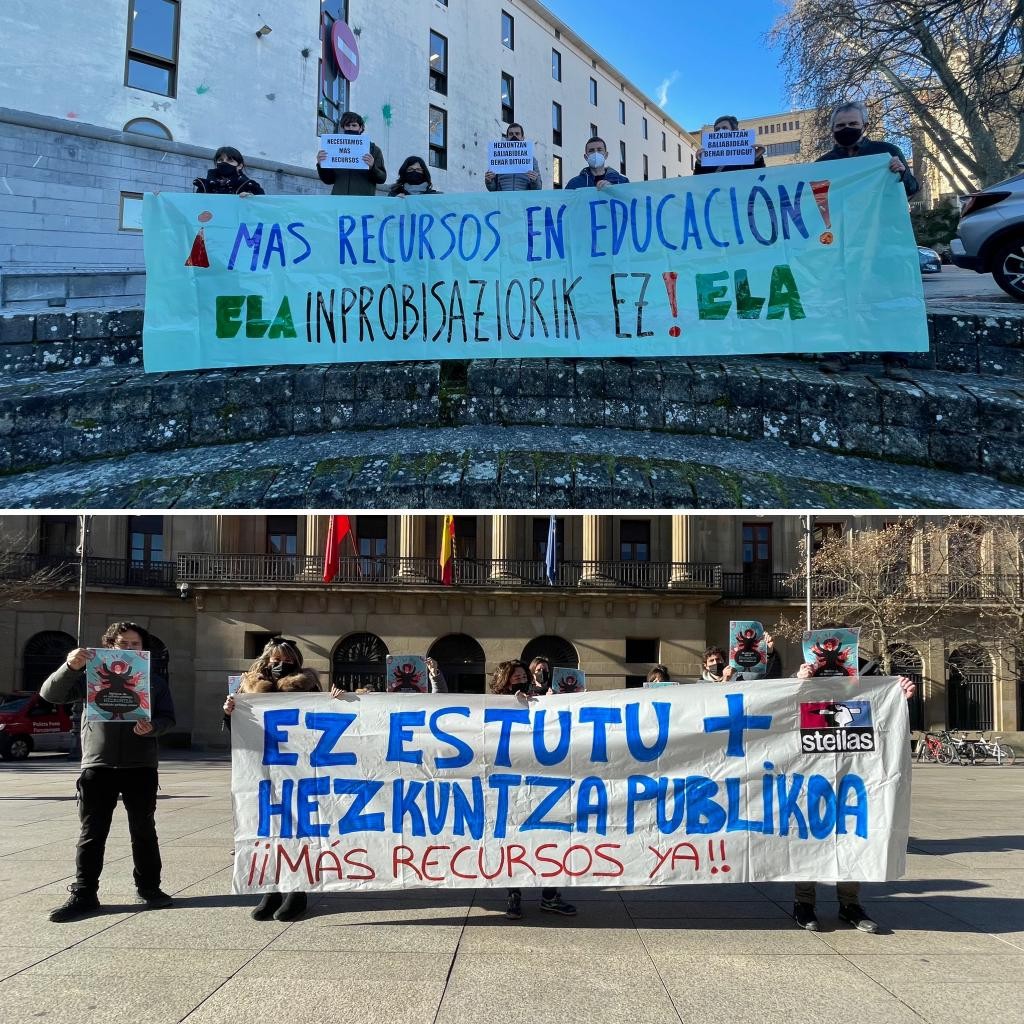 Covidari aurre egiteko hezkuntzan baliabide gehiago eskatu dituzte sindikatuek