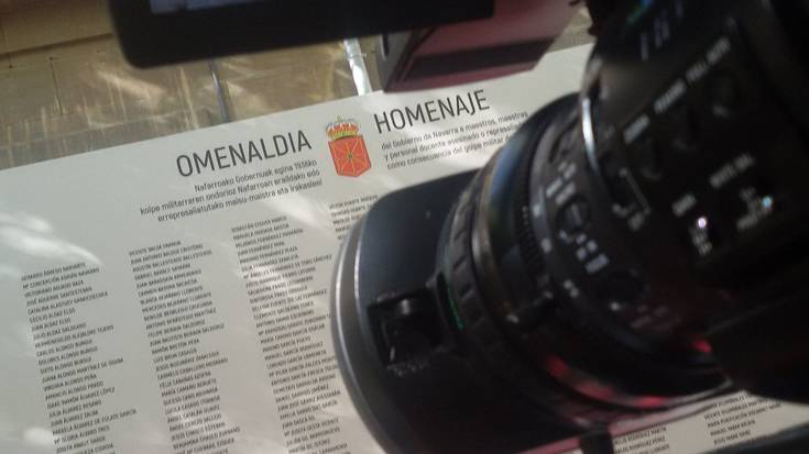 Frankismoak errepresaliatutako irakasleak omendu ditu Nafarroako Gobernuak