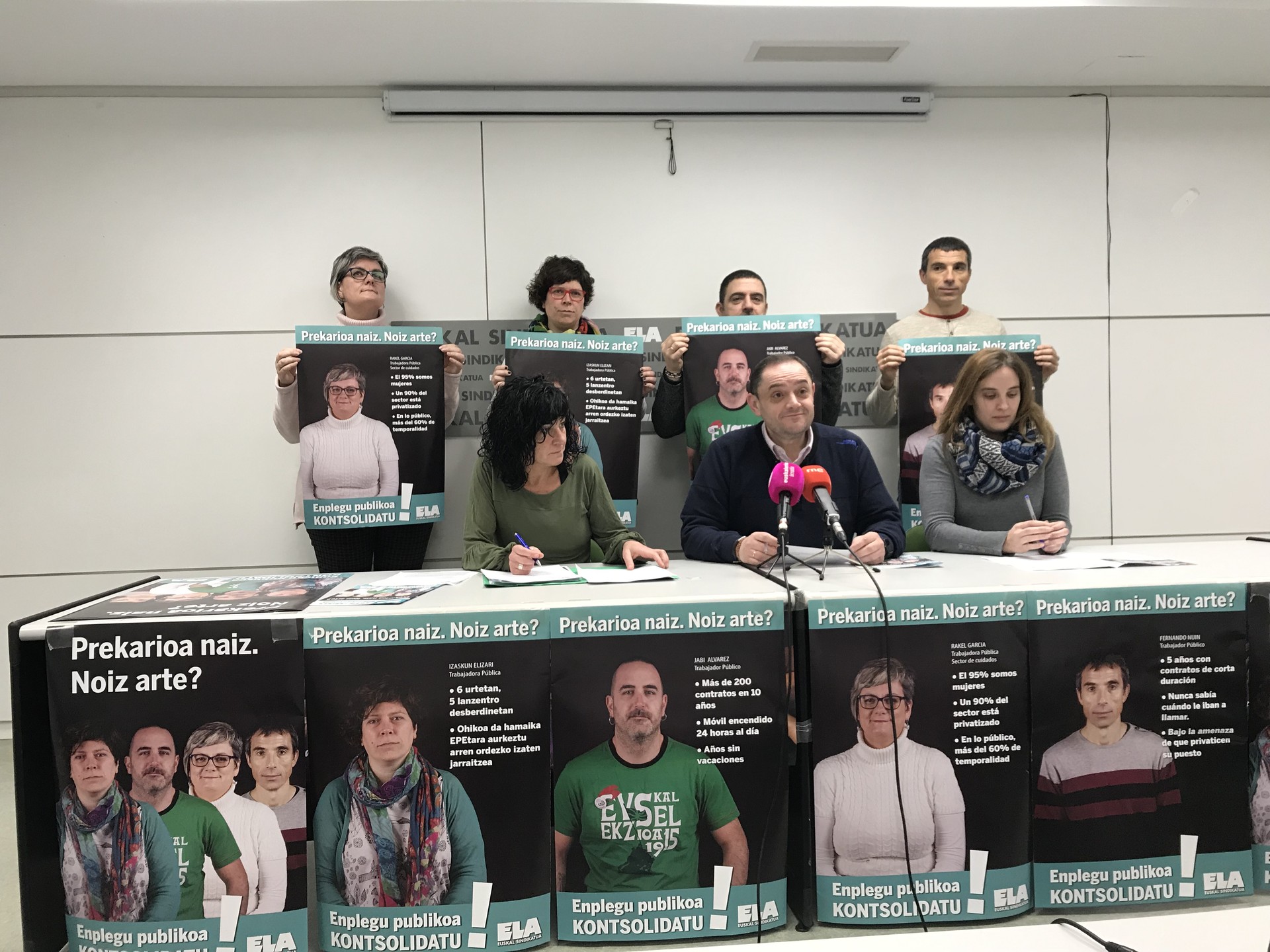 11.000 langile publiko baino gehiago daude behin behineko kontratuarekin ELA-k salatu duenez